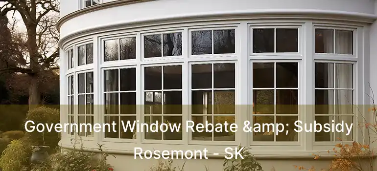  Government Window Rebate & Subsidy Rosemont - SK