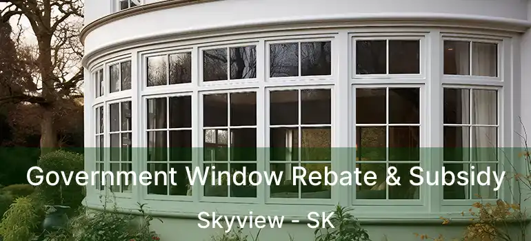  Government Window Rebate & Subsidy Skyview - SK